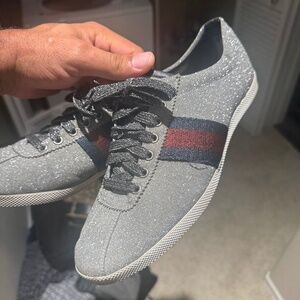 Gucci Bambi web glitter stud sneaker